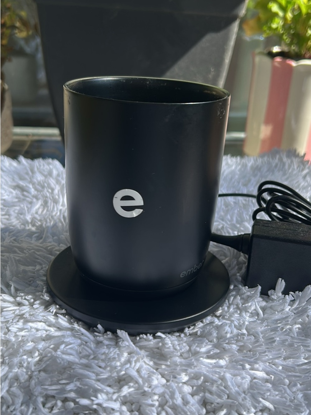 Ember Black Corded Mug Warmer with Charging Base